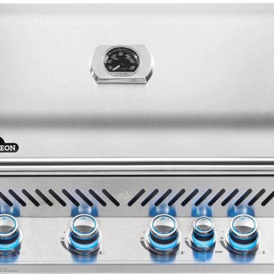 BBQ Napoléon Prestige 500 encastrable acier inoxydable avec brûleurs latéral et arrière infrarouges